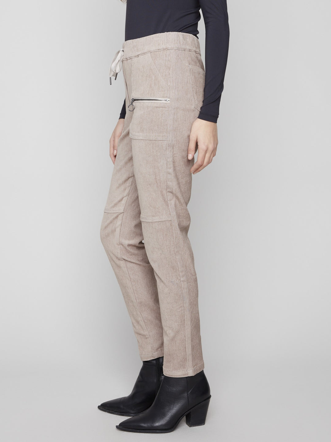 Almond Baby Cord Jogger Pant
