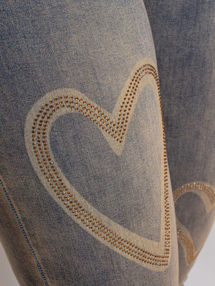 Amour Bronze Jewelled Hearts Jean