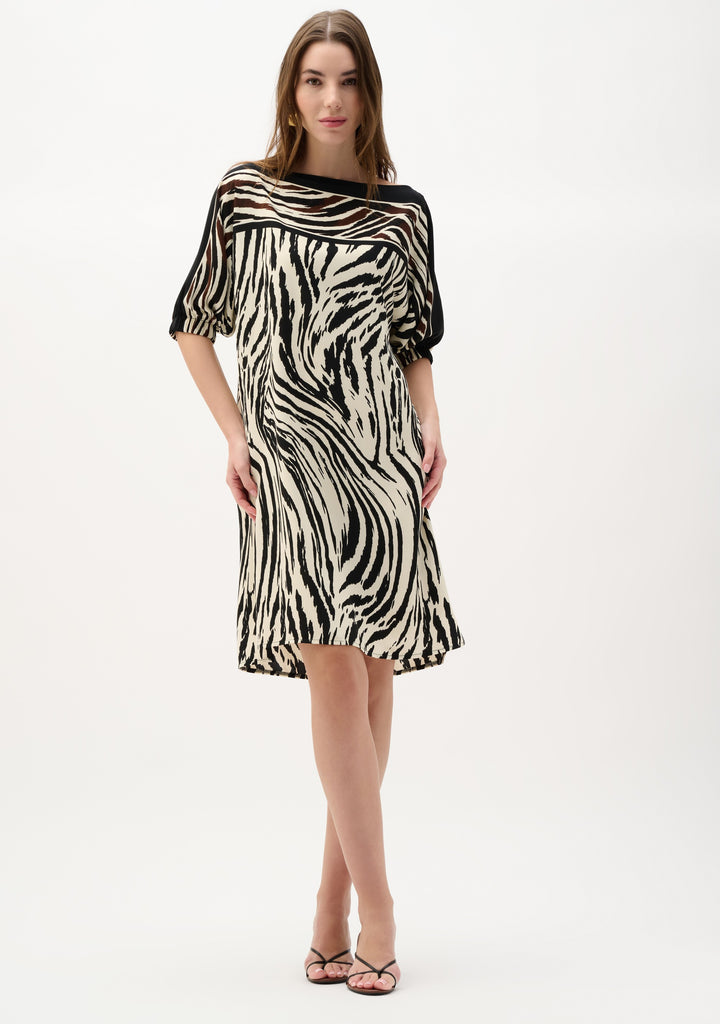 Animal Print Boatneck Shift Dress
