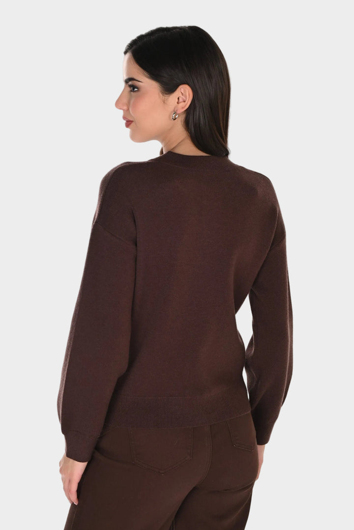Animal Print Bow Detail Cardigan Sweater