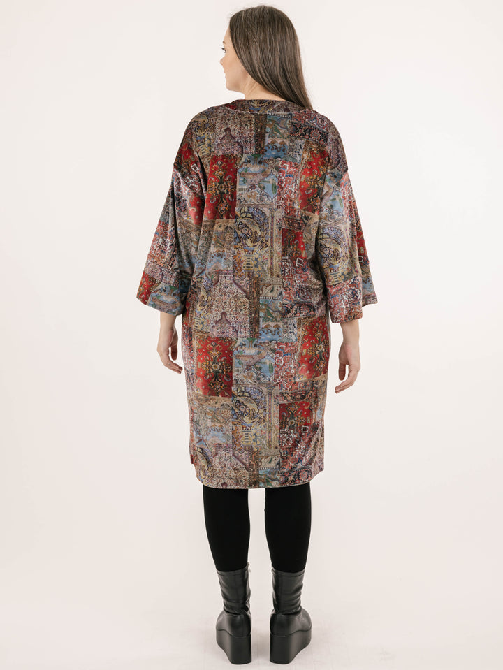 Anne Velvet Persian Print Cardigan