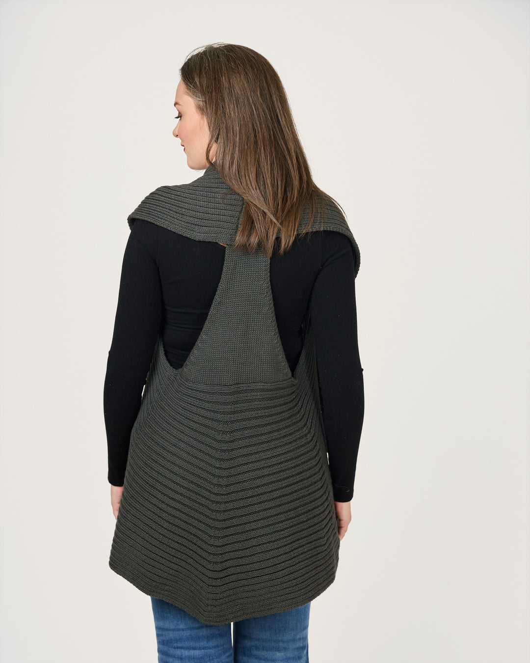 Ardelle Charcoal Open Vest