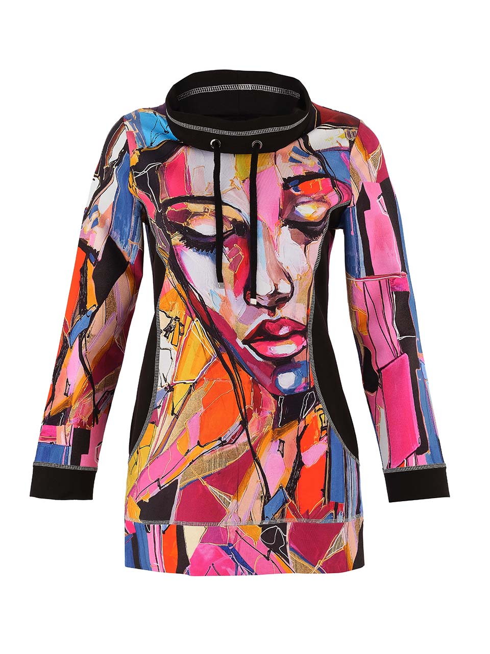 Baisti Face Print Tunic Top