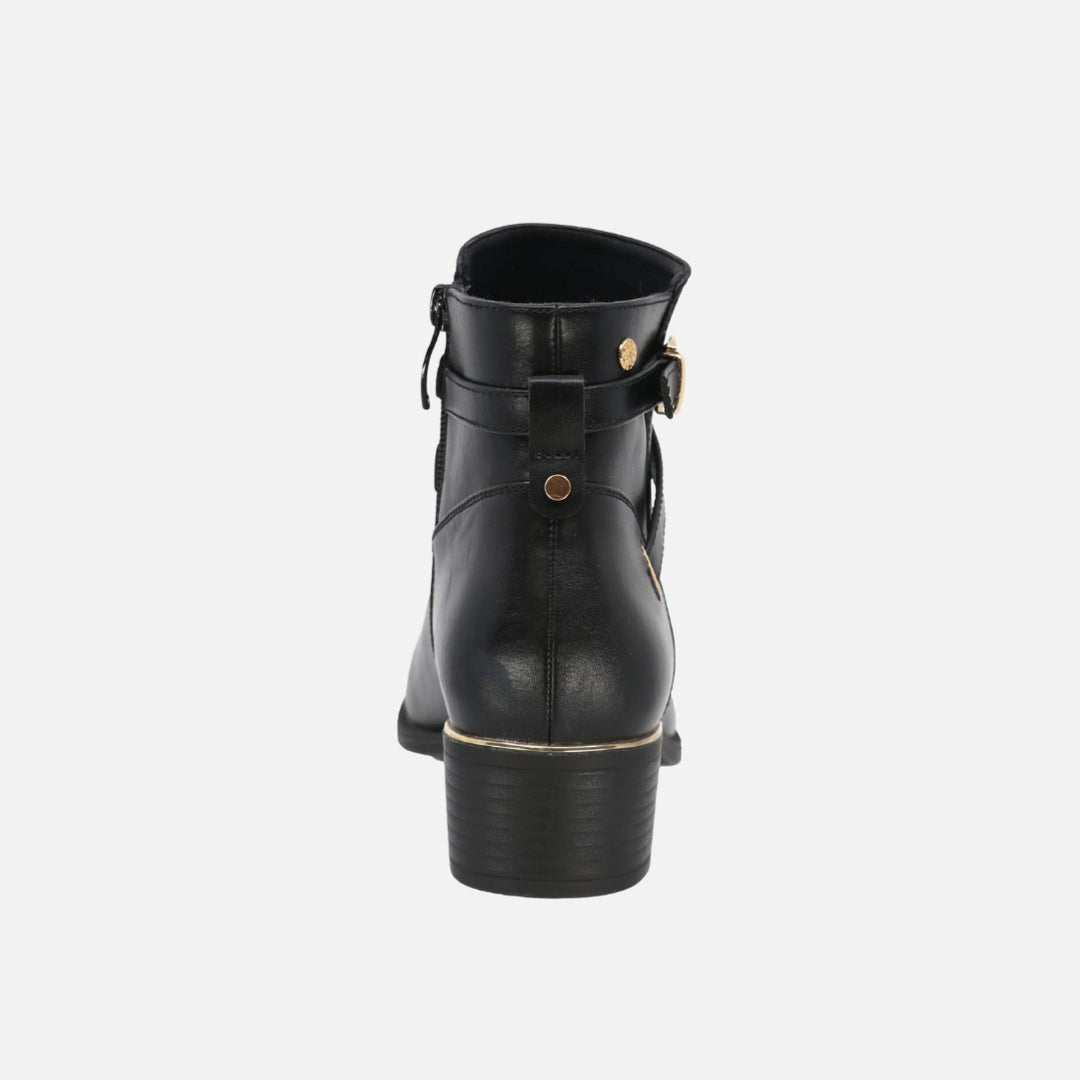 Becka Black Crossover Strap Boot