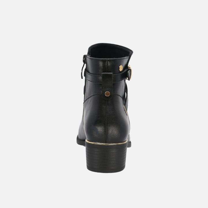 Becka Black Crossover Strap Boot