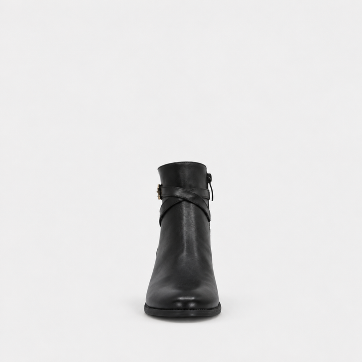 Becka Black Crossover Strap Boot