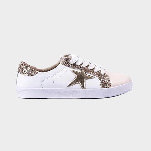 Beige Shimmer Star Sneaker