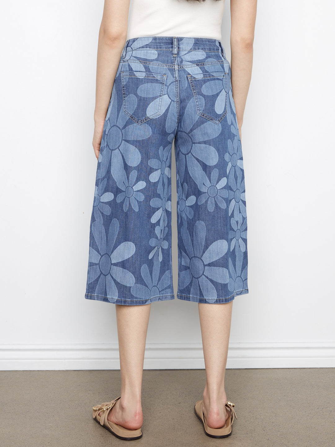 Big Flower Print Palazzo Jean