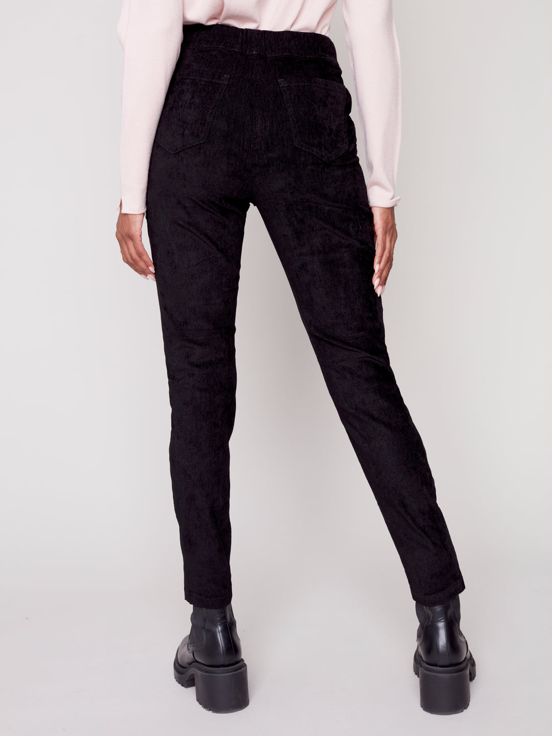 Black Baby Cord Jogger Pant