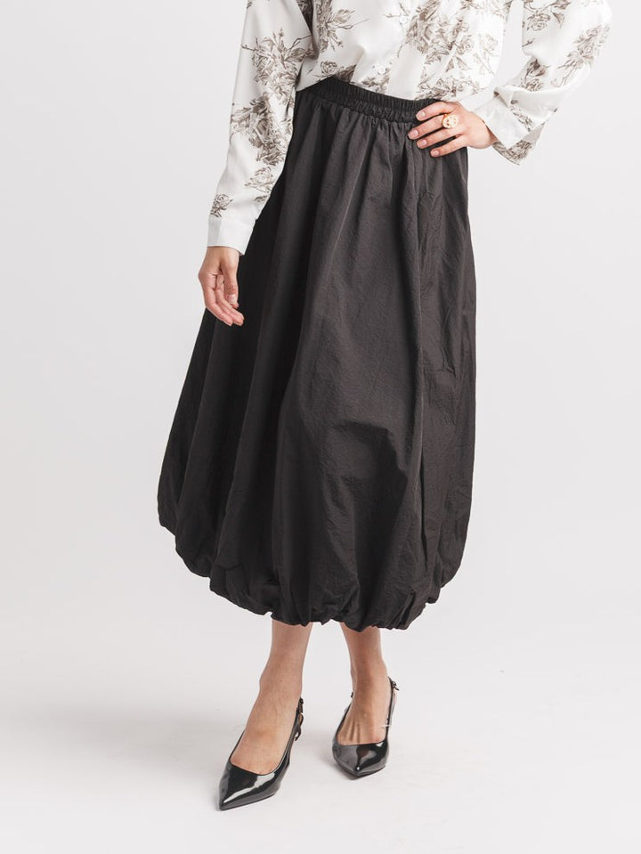 Black Bubble Hem Skirt