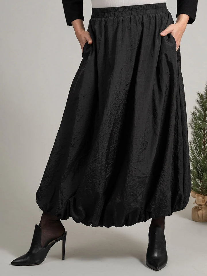 Black Bubble Hem Skirt