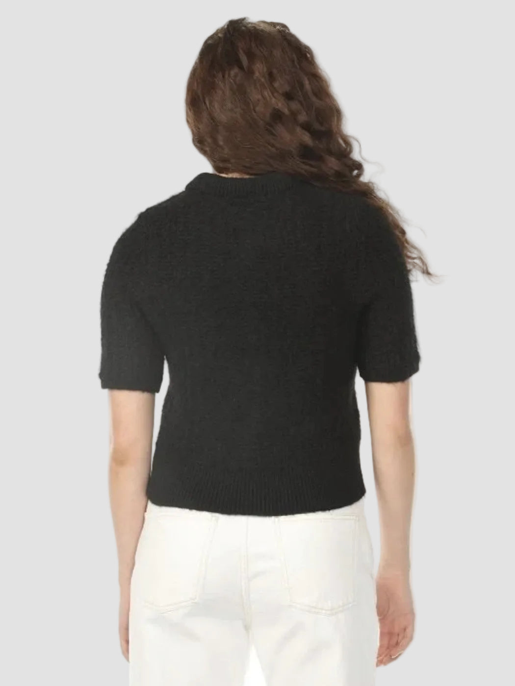 Black Colette Bow Detail Knitted Cardigan