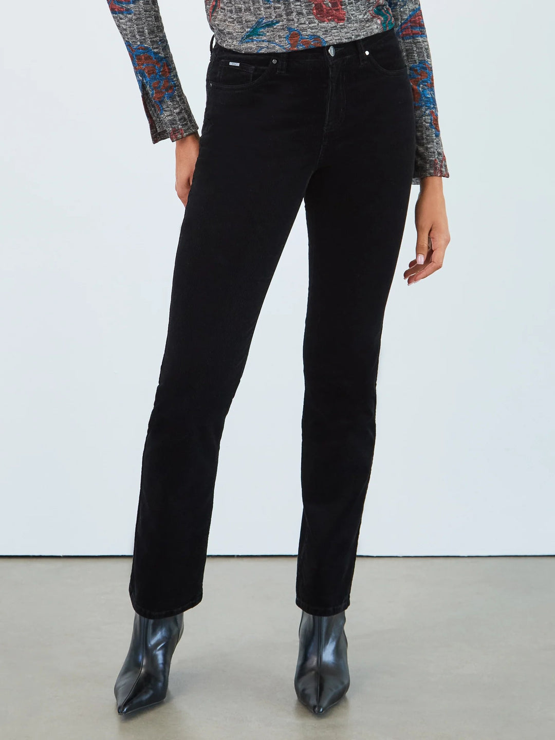 Black Corduroy Olivia Bootcut Pant