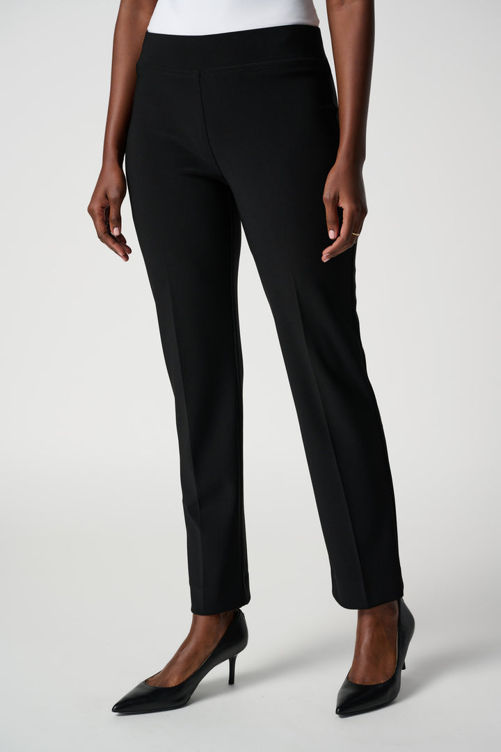 Black Essential Back Slit Pant