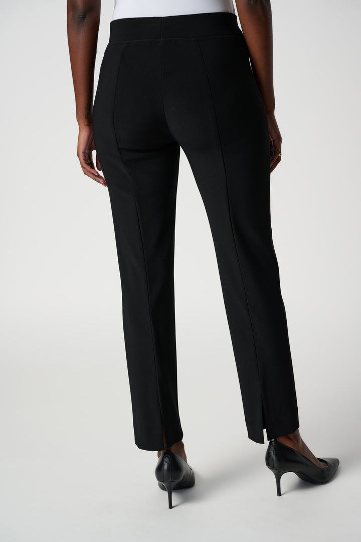 Black Essential Back Slit Pant