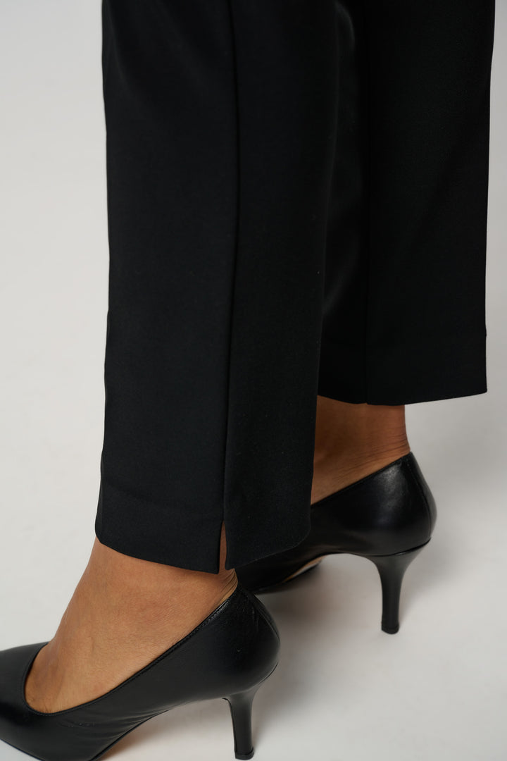 Black Essential Side Slit Pull On Pant