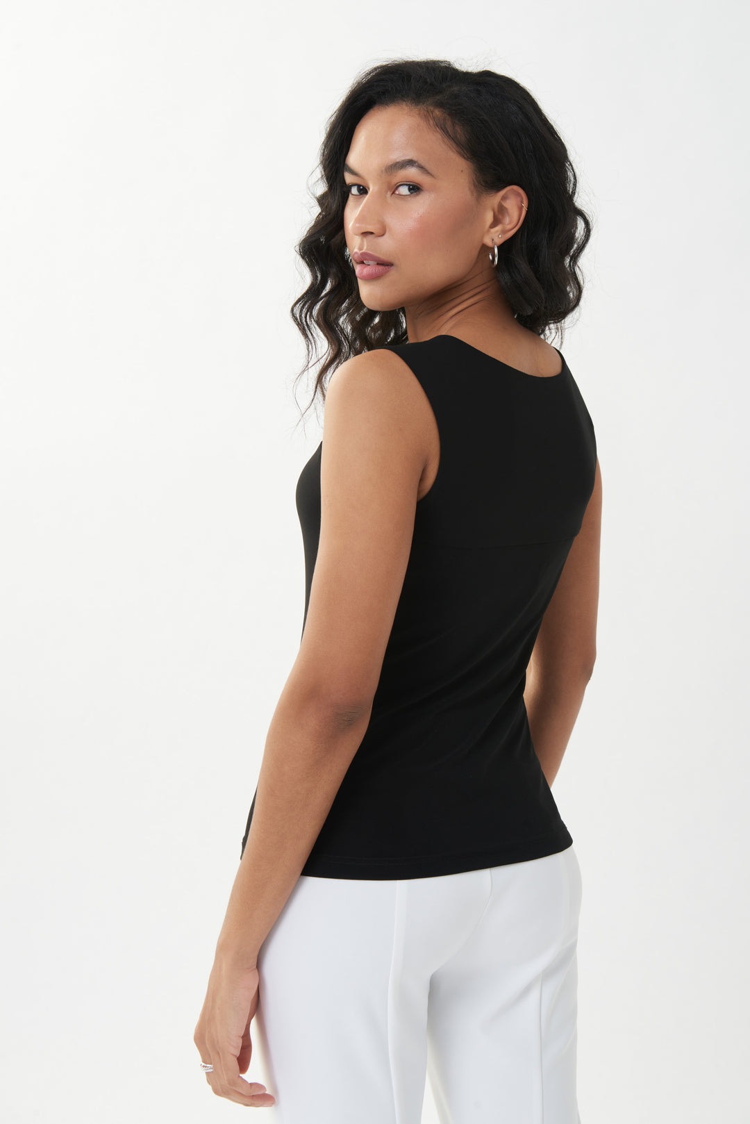 Black Essential Square Neck Cami