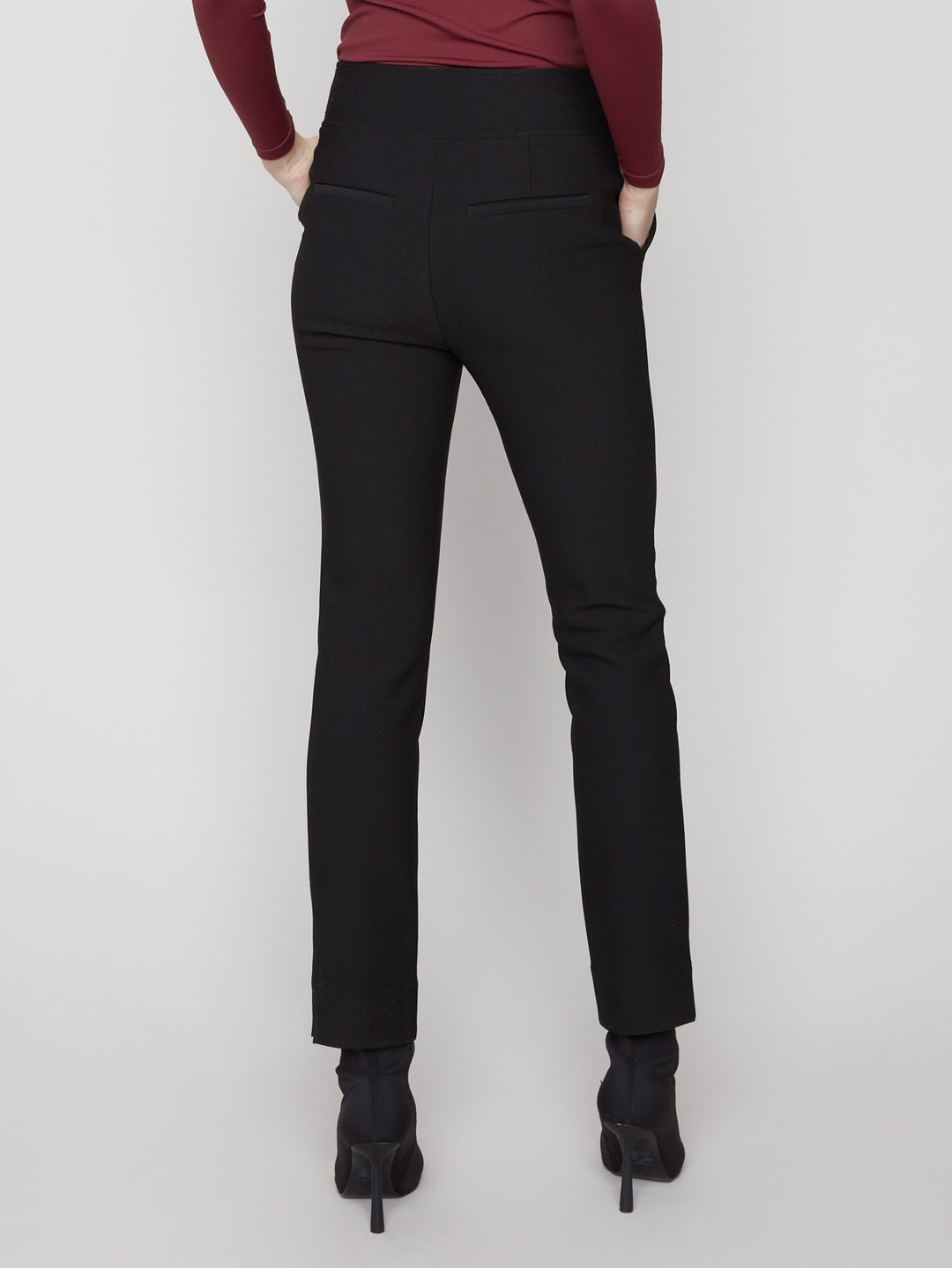Black Gutsy Crepe Slim Leg Pant