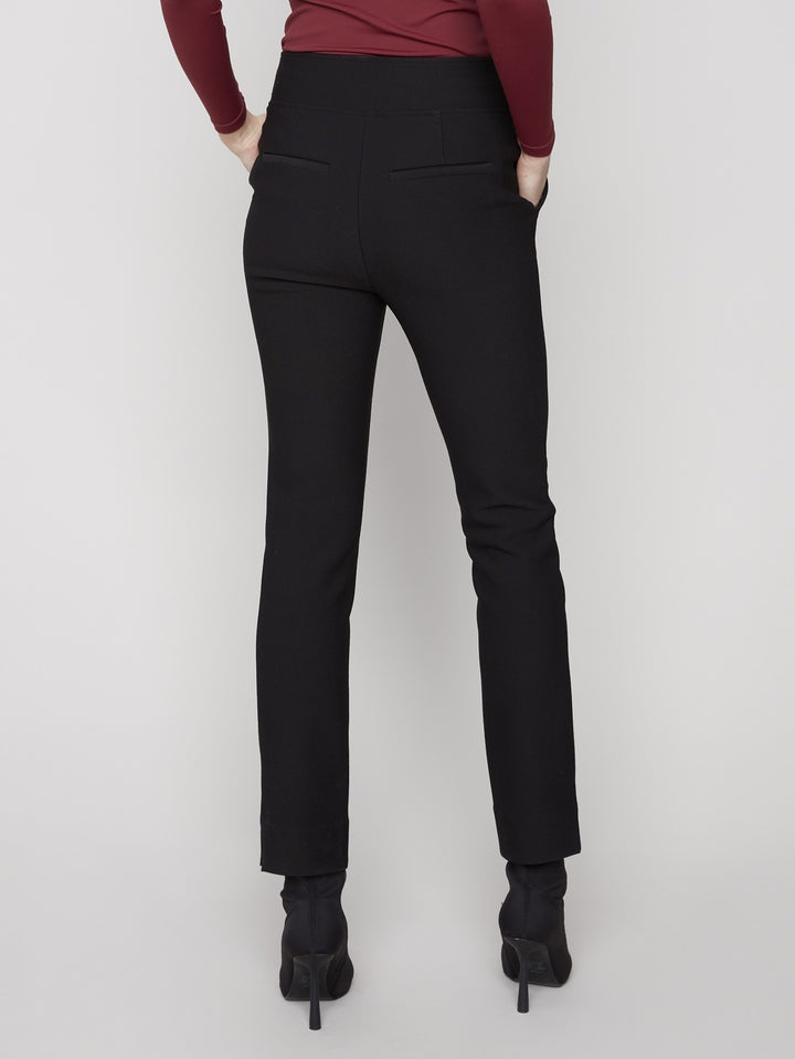 Black Gutsy Crepe Slim Leg Pant