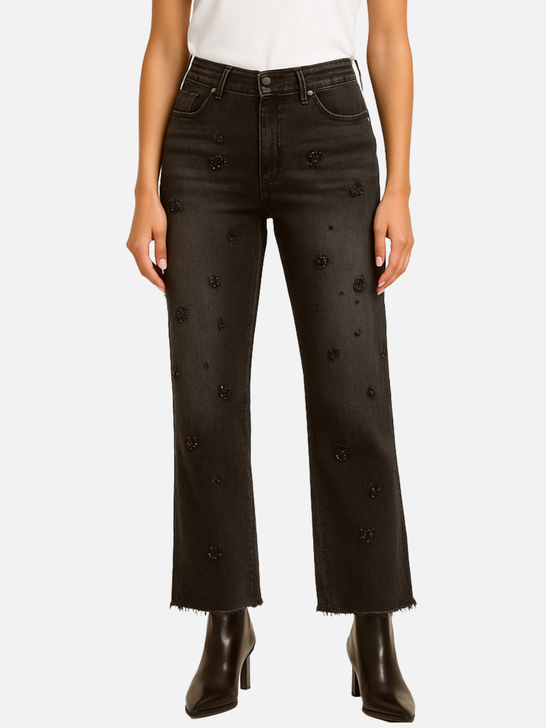 Black Jewel Embellished Jeans