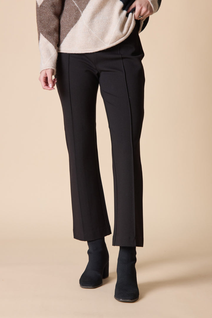 Black Luxe Ponte Kick Flare Pant