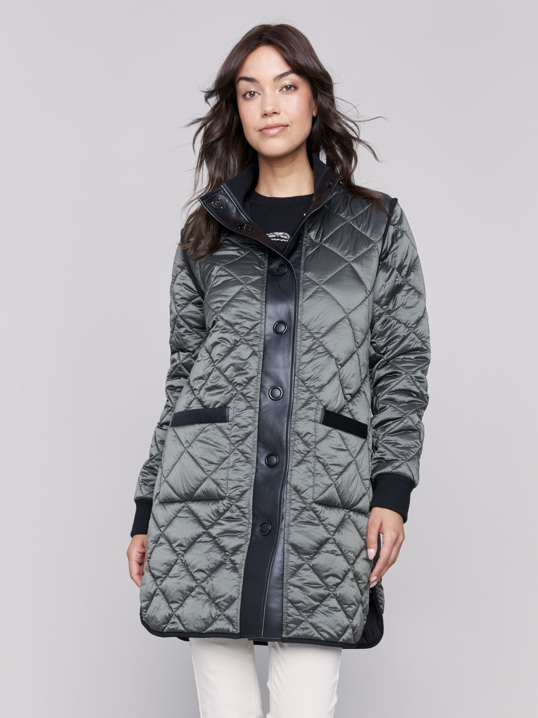 Black Reversible Quilted Puffer Coat