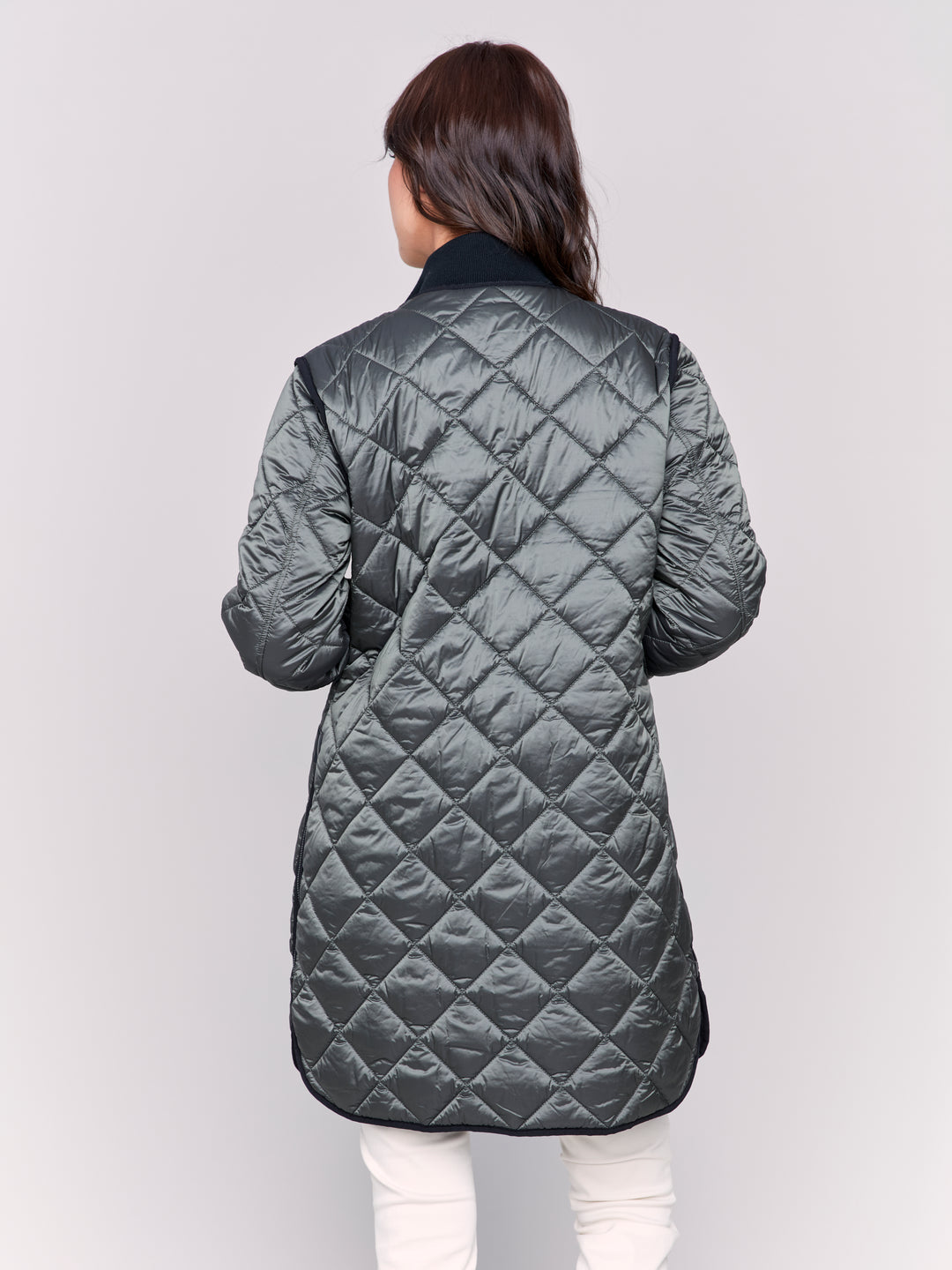 Black Reversible Quilted Puffer Coat