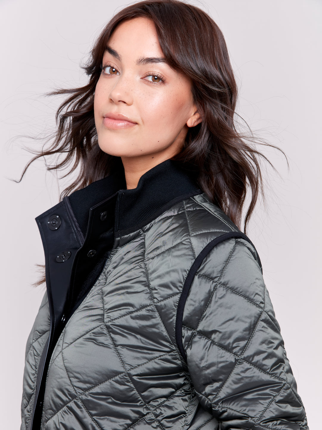 Black Reversible Quilted Puffer Coat