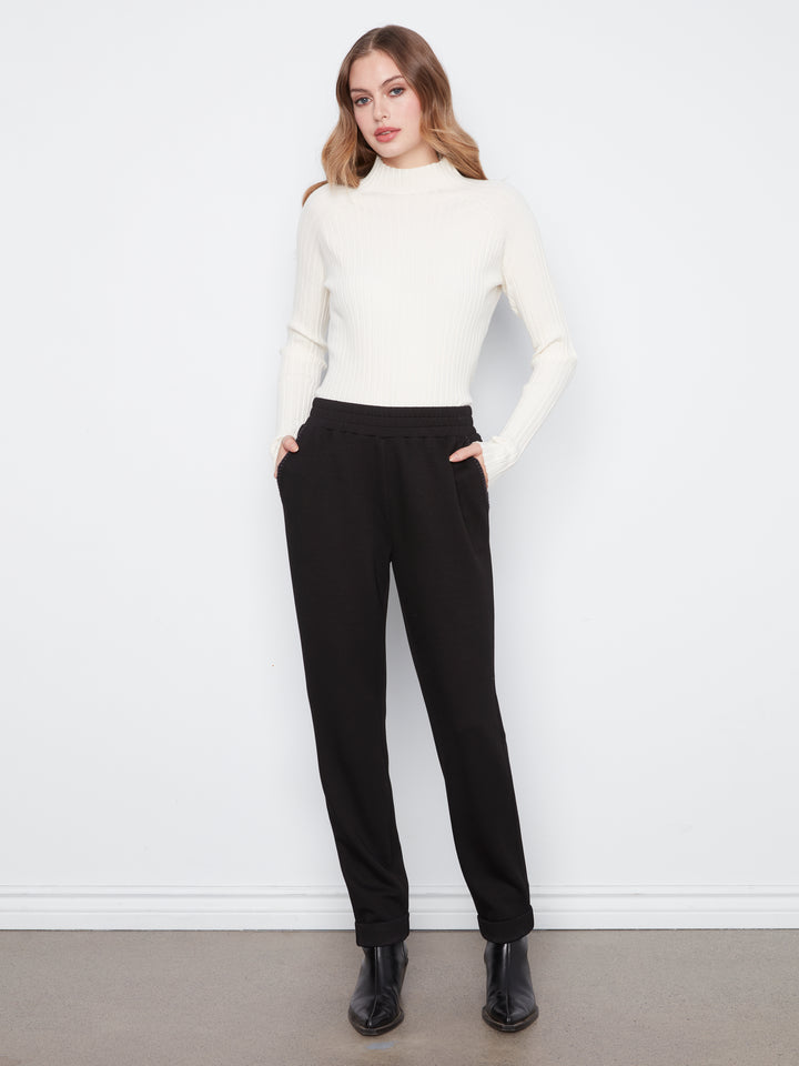 Black Scuba Slim Leg Jogger Pant