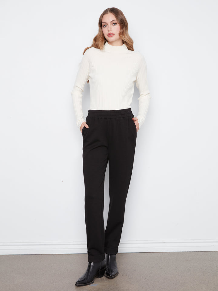 Black Scuba Slim Leg Jogger Pant