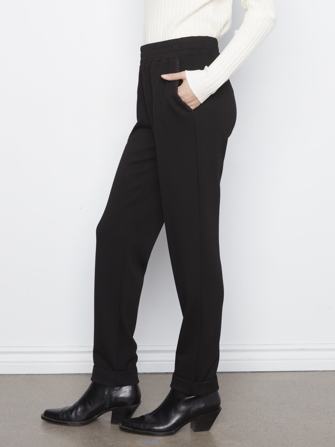 Black Scuba Slim Leg Jogger Pant