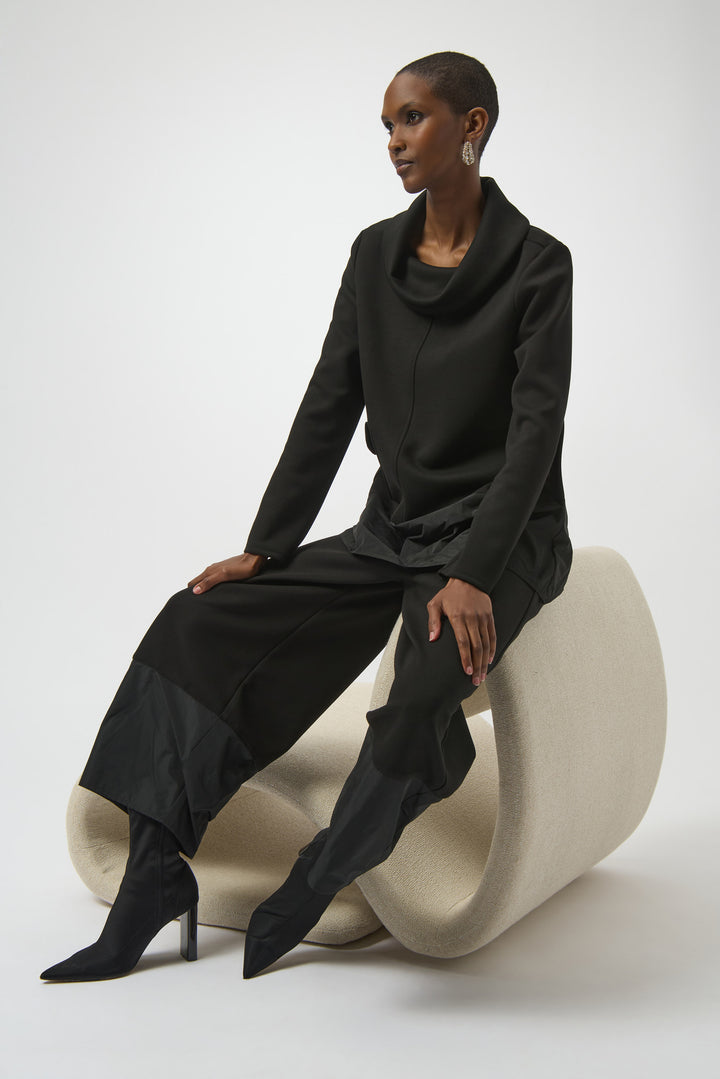 Black Scuba and Memory Mix Balloon Pant