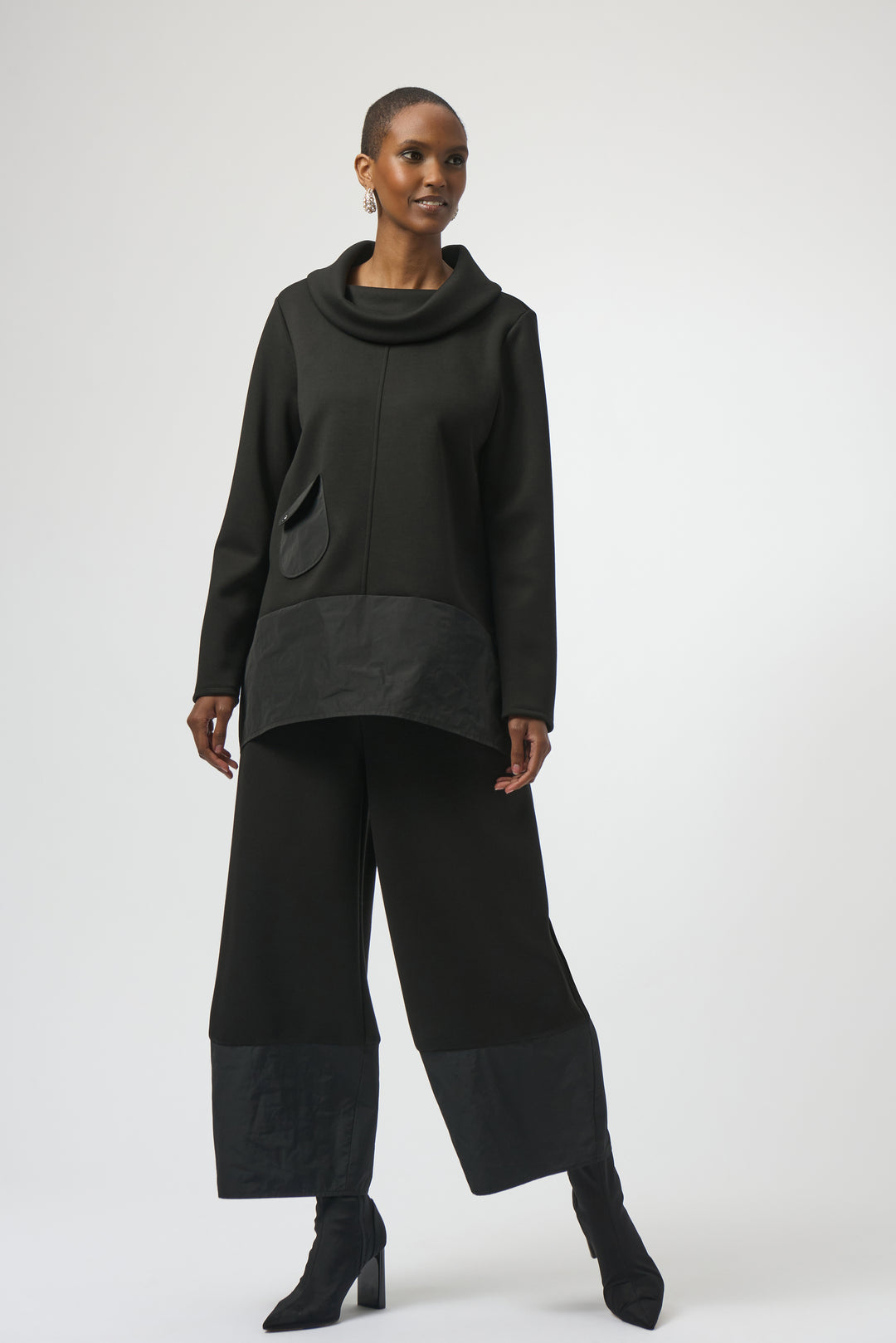 Black Scuba and Memory Mix Balloon Pant