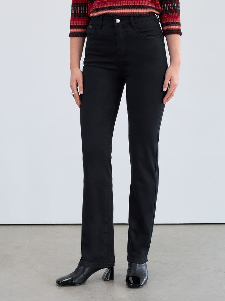 Black Suzanne Straight Leg Euro Twill Pant