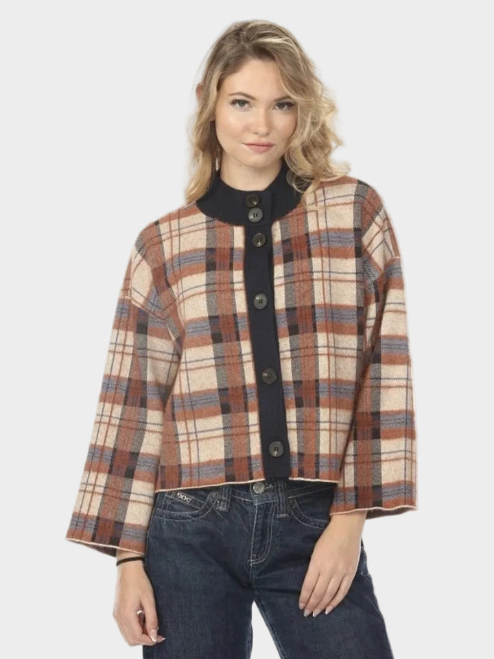 Blair Plaid Knit Cardigan