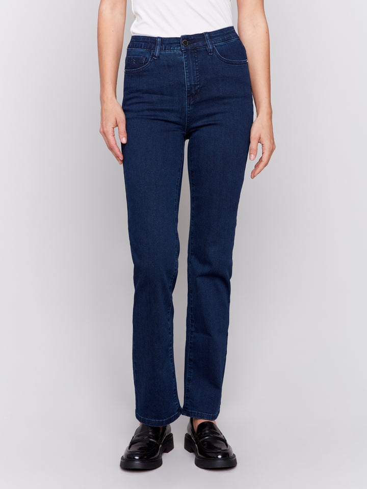 Blue Black Straight Leg Jean