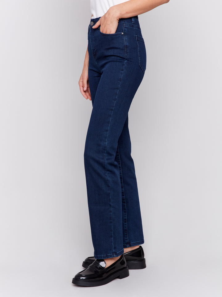 Blue Black Straight Leg Jean