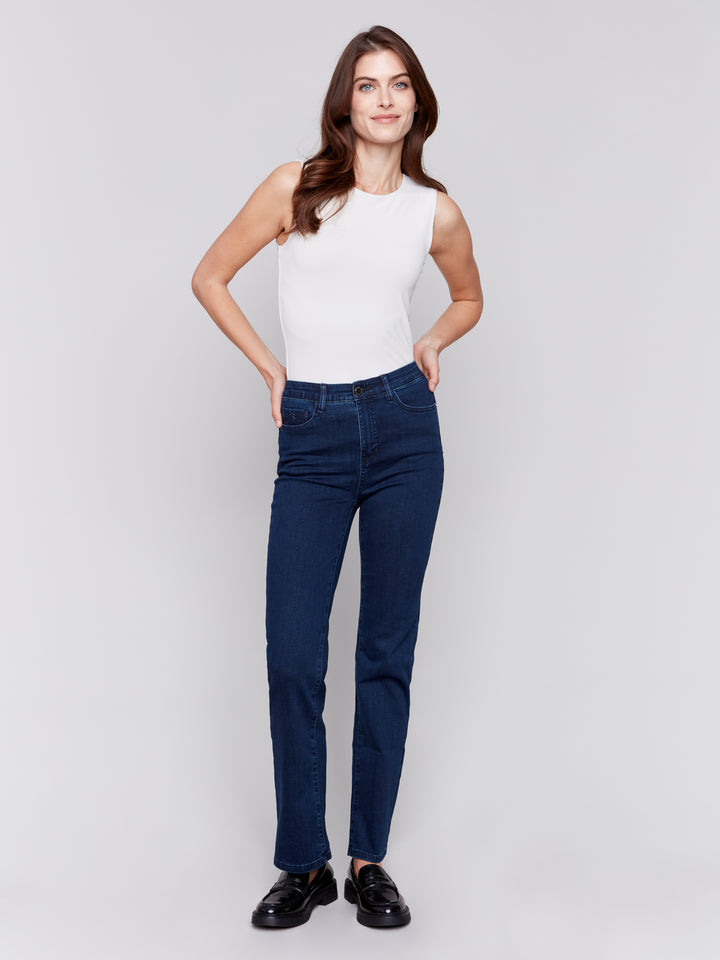 Blue Black Straight Leg Jean