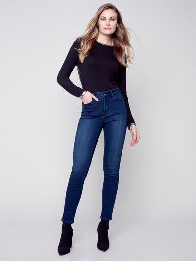 Blue Black Super Soft Skinny Leg Jean