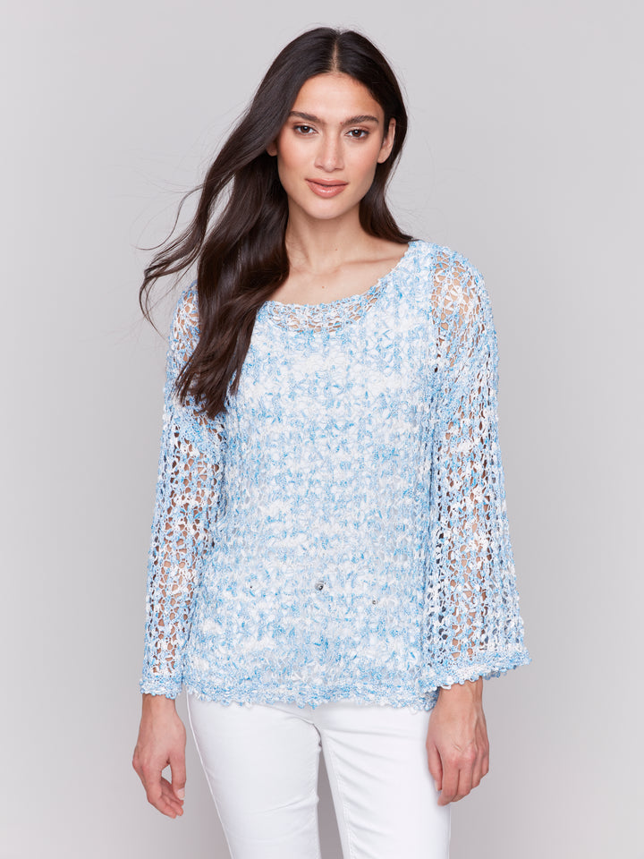 Bluebell Open Knit Crochet Sweater