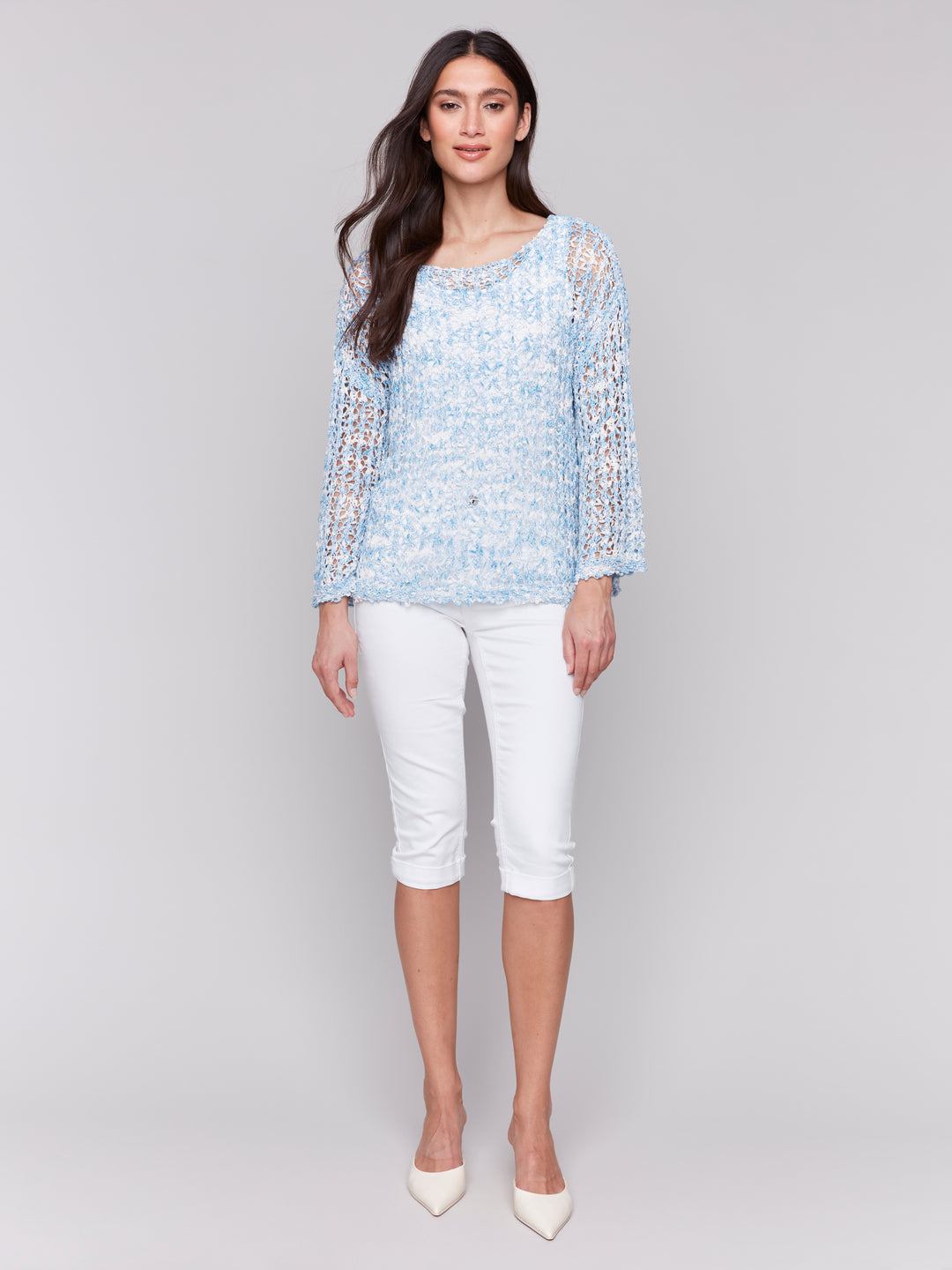 Bluebell Open Knit Crochet Sweater