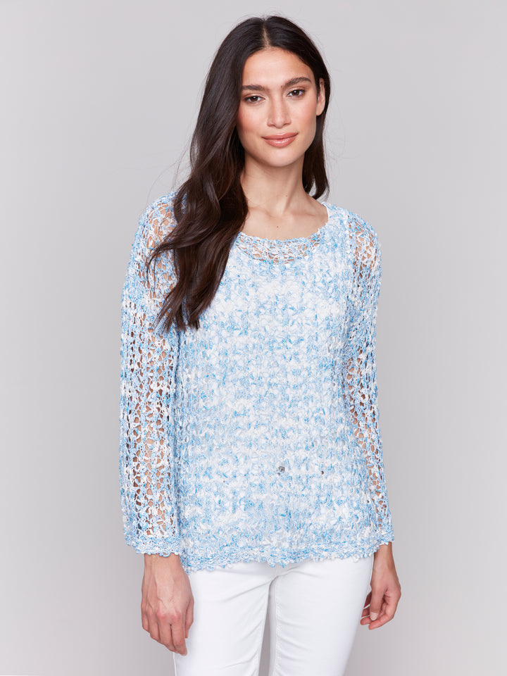 Bluebell Open Knit Crochet Sweater