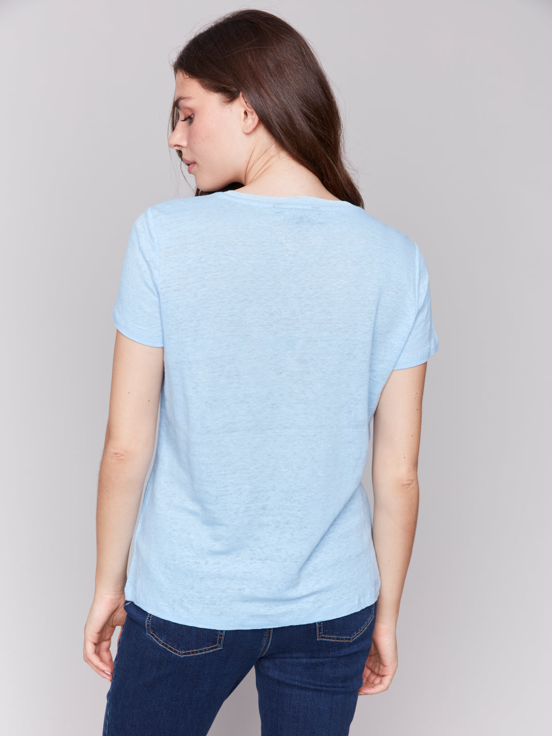 Bluebell V-Neck Linen Tee