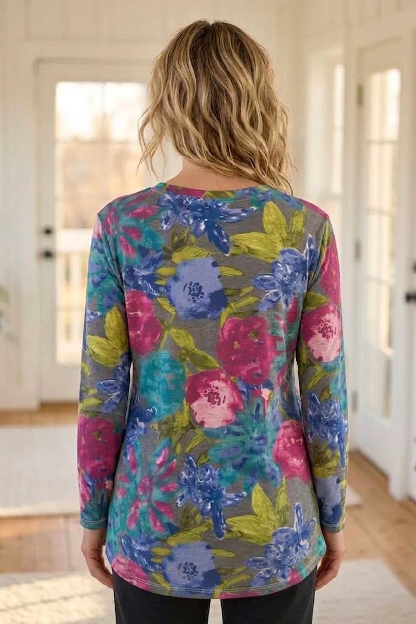 Botanical Bloom High Low Top