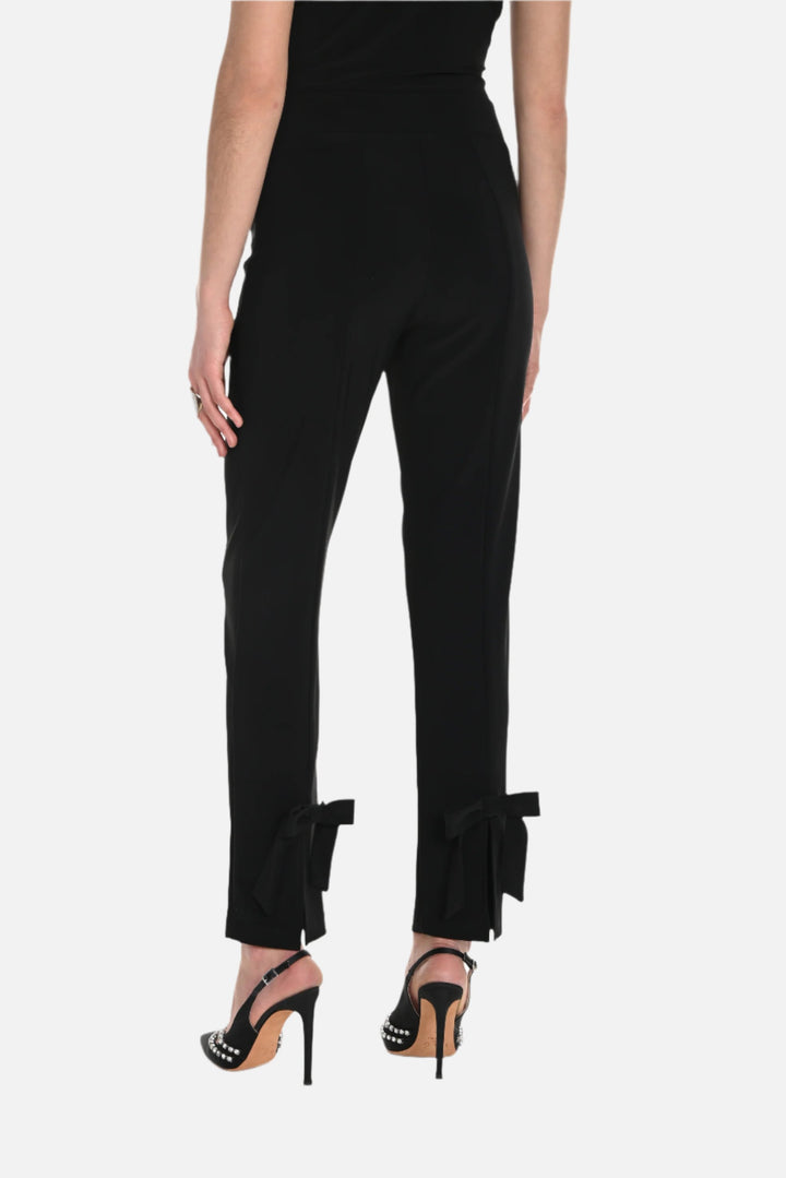 Bow Detail Back Slit Dress Pant