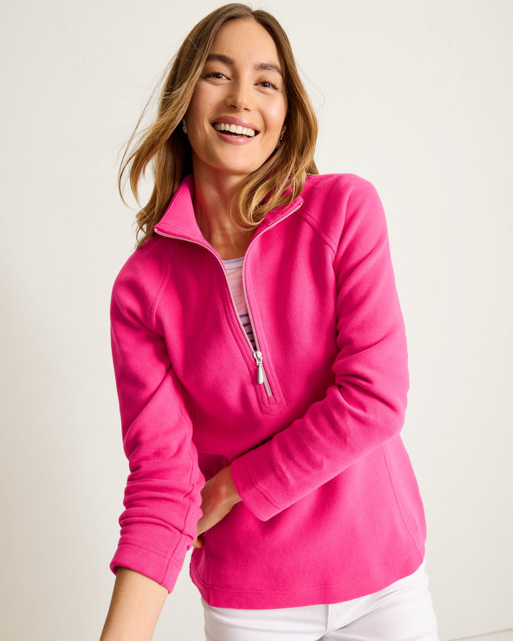 Bright Blush New Aruba Half Zip Sweatshirt