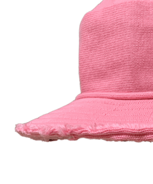 Bucket Hat With Frayed Edge