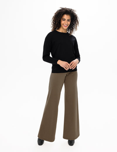 Butterscotch Geo Knit Wide Leg Pant