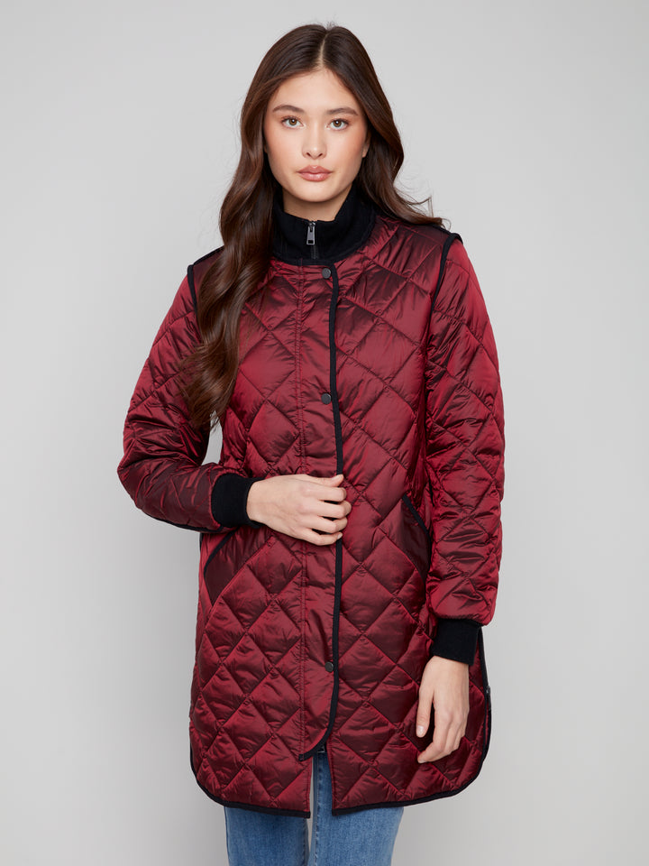 Cabernet Long Quilted Puffer Coat