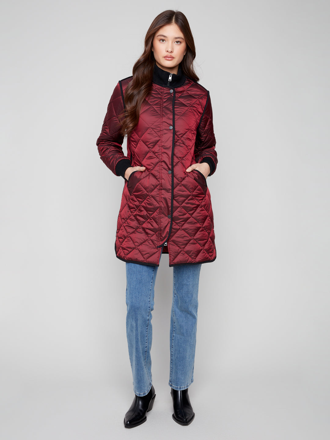 Cabernet Long Quilted Puffer Coat